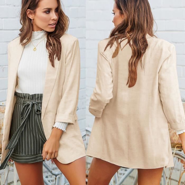 blazer beige femme