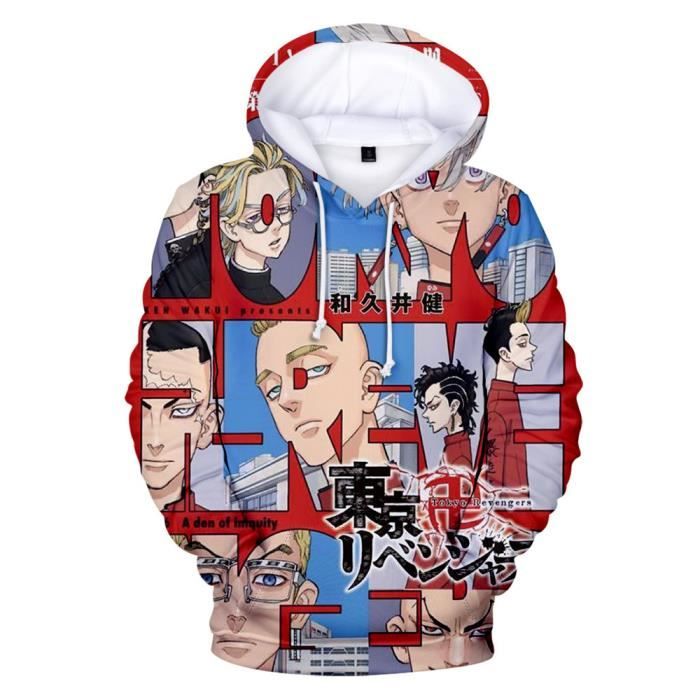 Sweat à Capuche Anime 3D IFIKK - Naruto Uzumaki/Sasuke Uchiha - Taille Asian Fit