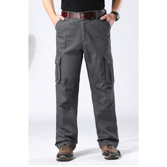 Pantalon Cargo Homme De Travail Tactique - Coupe Décontractée Avec Multiples Poches - Taille élastique S à 4XL - Pour Outdoor, Randonnée, Loisirs - 11