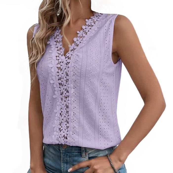 Débardeurs été Femme Double Doublure - Style 2000 Sans Manches - Lot