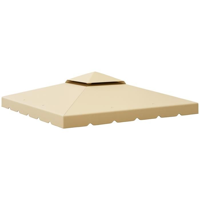 Outsunny Lot De 3 Housse De Rechange Tonnelle Jardin 3x4m - Gris Foncé, Aérations, Trous Drainage, Protection UV