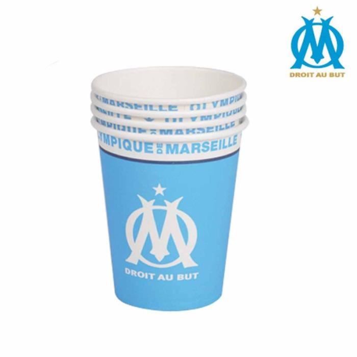 Lot De 6 Gobelets Jetables Olympique De Marseille 25cl Bleu Paris Prix Cdiscount Maison