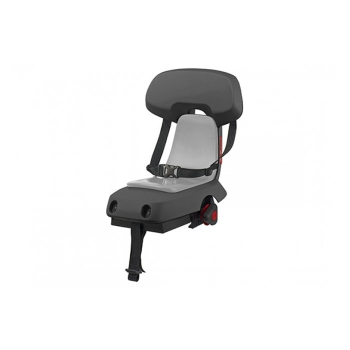 Porte enfant Guppy gris 35 kg - POLISPORT - Siège vélo - Mixte - Enfant - 9 mois - Face route - Harnais 3 points