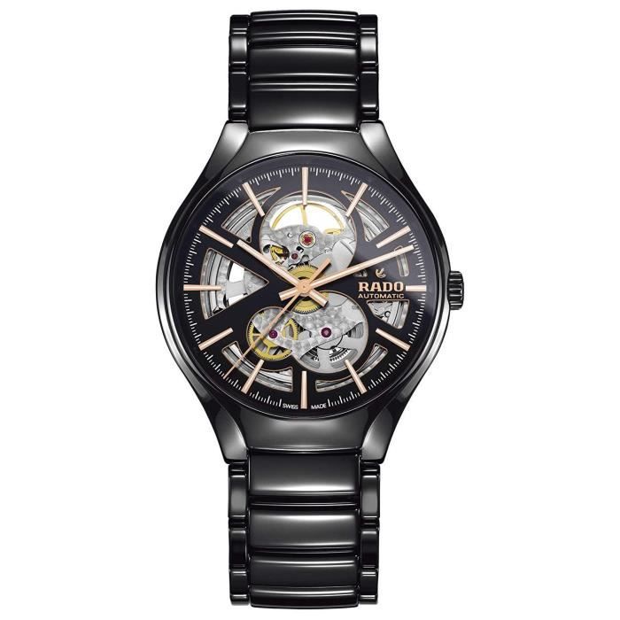 Rado True Open Heart Homme 40mm Noir Automatique Montre R27100162 , -  Achat/vente montre - Soldes sur Cdiscount