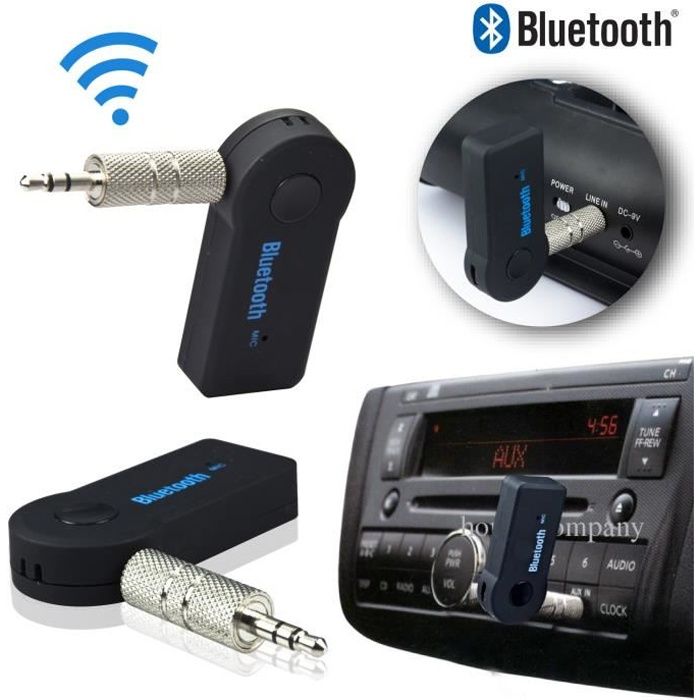 SAVFY® Récepteur Bluetooth Adaptateur Auto Voiture stéréo musique adaptateur Pr iPhone iPad PC