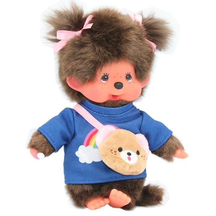 Kawai Fille en Robe, avec Sac Ours, 20 cm