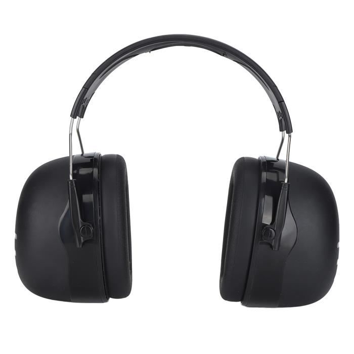 Cache-Oreilles Anti-Bruit Pour Dormir - Tissu Coton 95% - Réglable - Noir - Pour Adultes, Voyage, Bureau