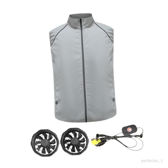Veste Climatisée Gilet De Refroidissement Portable, 3 Niveaux Réglables Et Veste De Refroidissement