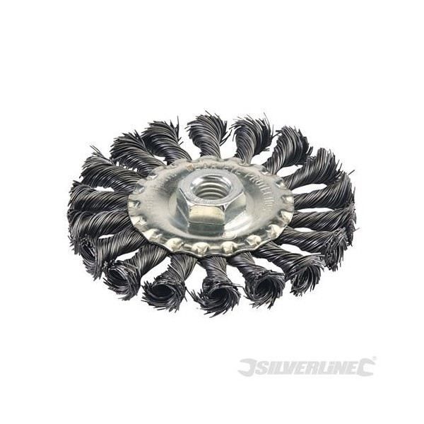 SILVERLINE Brosse plate à fils torsadés Ø 115 mm - vue 2