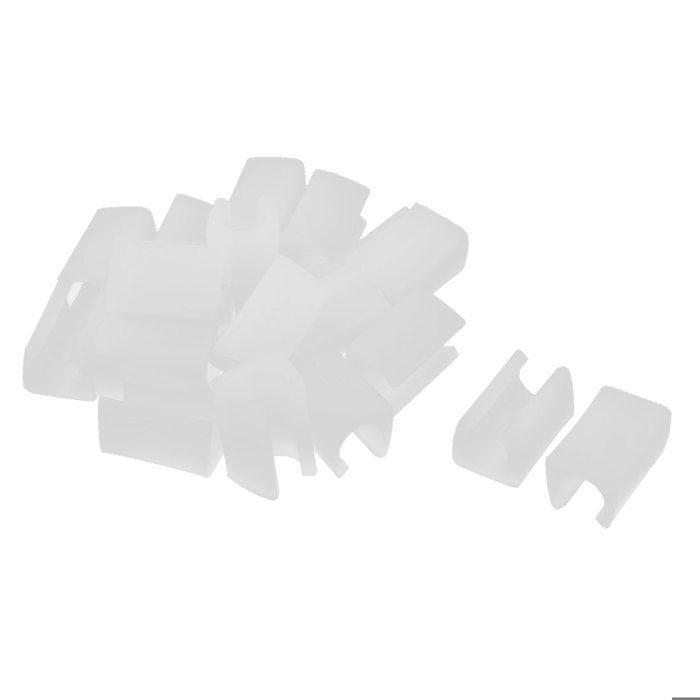 Patins pour meubles SOURCING MAP 20pcs Pied Chaise Tube Rond Embout Pied Table Fauteuil Tampon Forme U Plastique Blanc Diamètre 11mm