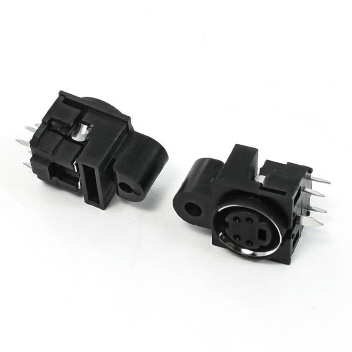 Lot De 3 Adaptateurs Mini-DIN S-Vidéo 4 Broches Femelle - Connecteur Prise Jack Pour Câbles Vidéo