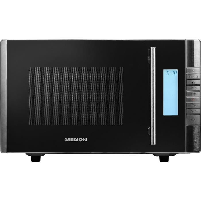 Medion Quigg MD 17104 micro-ondes avec grill/20 L/800 W micro-ondes Puissance/1000 W Puissance Grill/10 niveaux de puissance/fonction décongélation/Argent