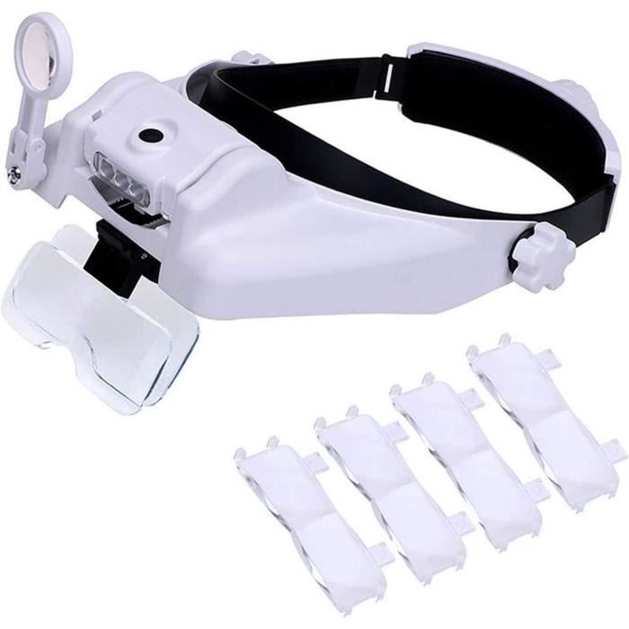 Loupe Bijoutier 10x Avec 8 LEDs - Échelle Réticule Interchangeable | Pour Diamants, Bijoux, Pièces