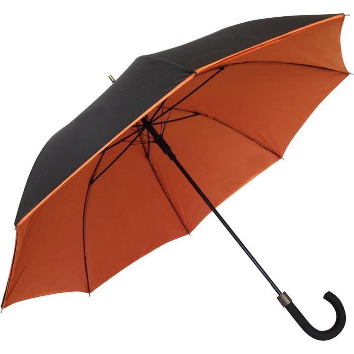 SMATI Parapluie Canne Double Toile - Très Solide Anti-Vent Avec Baleines En Fibre