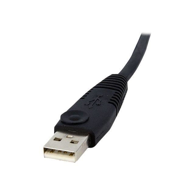 STARTECH Câble de commutateur KVM DVI-D Dual Link USB 4 en 1 de 1,8 m avec audio et microphone - Première extrémité : 1 x DVI-D