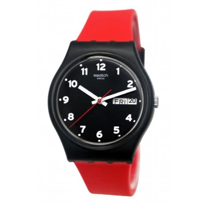 Montre Swatch Red Grin GB754 Noir | Montres and Co