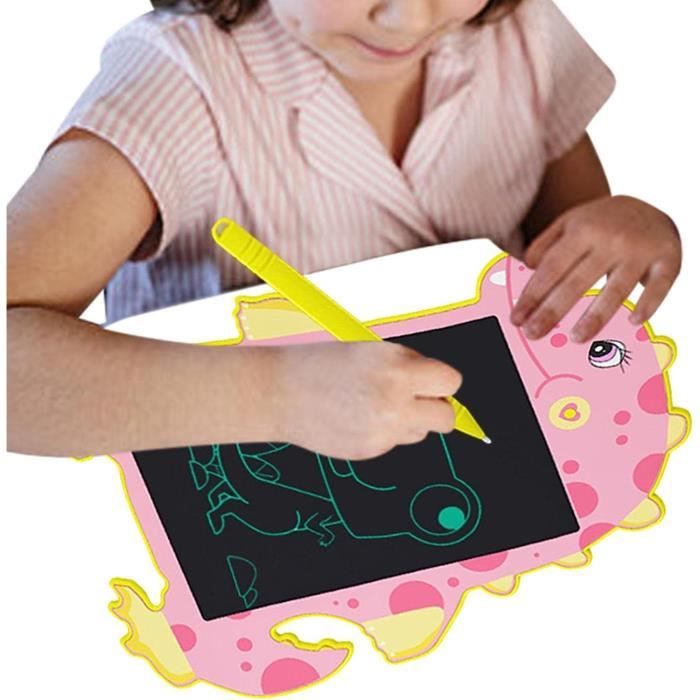 Tableau D'écriture LCD Dinosaure De 8,5 Pouces  Rose , Tableau Graphique, Tablette Magique Planche A Dessin Pour Enfants De 2 3 4 5 6 7 Ans Pour Cadeaux D Anniversaire Filles Et Garcons