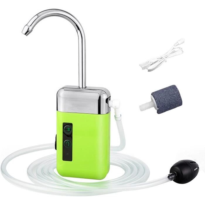 Pompe à Oxygène Automatique Pour Aquarium Pêche - 3 Modes, Batterie 2200mAh, LED