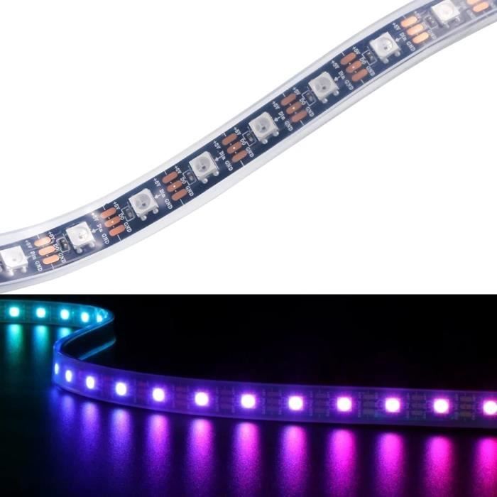 Wisada 360° Bande LED Néon Ronde WS2812B 2m - Pixel Lights RGB Adressables IP67