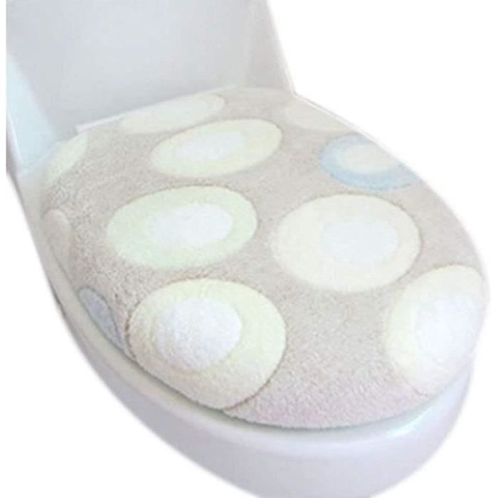 Housse De Toilette Élastique BTHEONE - 3 Pièces Lavables - Confort Et Chaleur Assurés