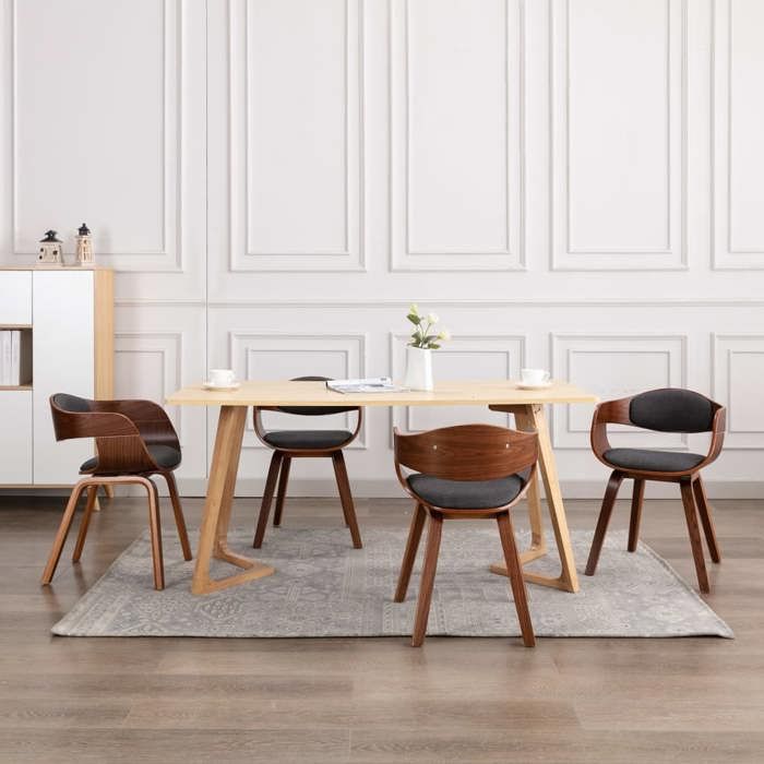 vidaXL 4x Bois Courbé Chaises de Salle à Manger Sièges de Cuisine Sièges de Repas Chaises de Cuisine Chaises à Dîner 3054820