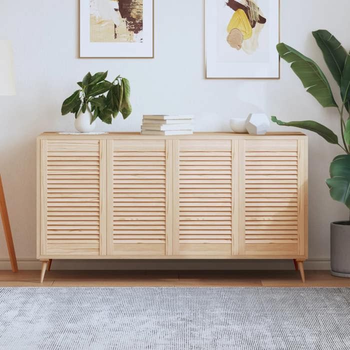 vidaXL Portes à persiennes 4 pcs Bois de pin massif 69x394 cm