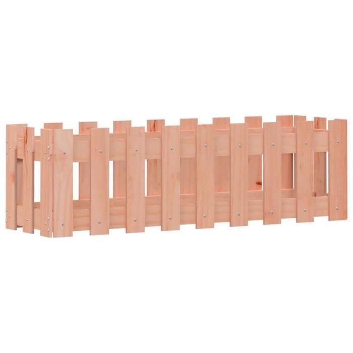 YOSOO Lit surélevé de jardin design de clôture bois douglas massif ...