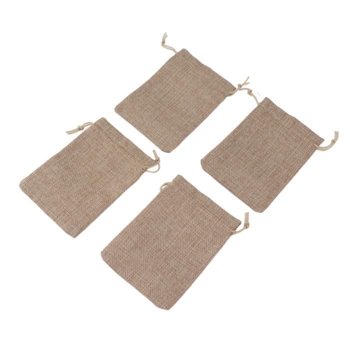 20 Sacs En Toile De Jute Avec Cordon – Poches Cadeaux Naturelles Pour Bijoux, Thé, Bonbons, Mariage, Artisanat (taille 15x20cm)