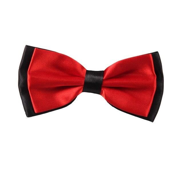 Cravate,Red--Nœud papillon pour adulte, nœud papillon classique pour