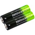 Batterie Rechargeable 3.7V 18650 9900Mah Li-Ion Haute Capacité 2Pcs   b812-1