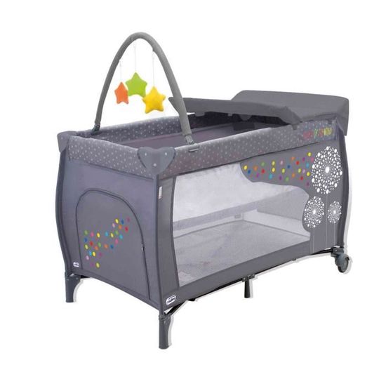 Lit bébé parapluie avec arche et table à langer 60x120 Dandelion -  Cdiscount Puériculture & Eveil bébé