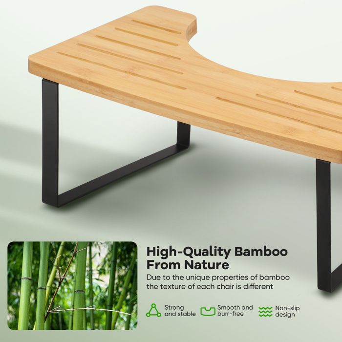Tabouret De Toilette - Repose-Pieds Ergonomique Antidérapant Pour Adultes, Enfants, Personnes Âgées - Dimensions 37x25x13 Cm