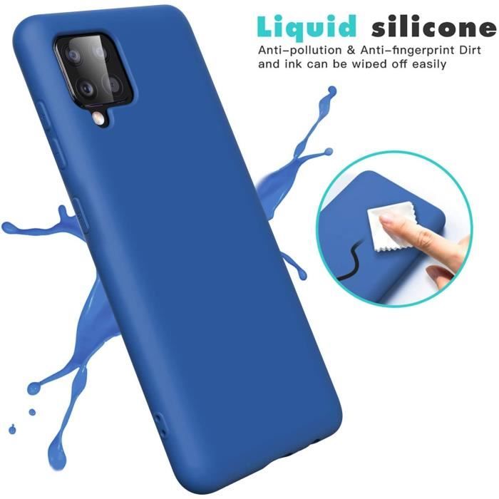 Coque Compatible Avec Biggerfive Brave 2 + Protecteur Écran - TPU Souple Ultra Mince, Anti-Rayures, Bleu + Transparent