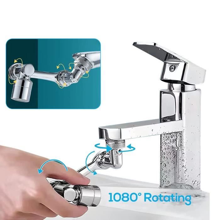 Generic Aérateur Robinet Rotatif 1080° Tête Extension Robinet pour Lavabo  Cuisine Salle de bain à prix pas cher