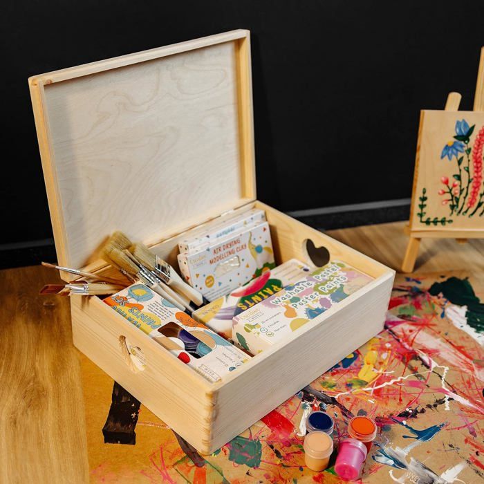 caisse de rangement couleur, caisse de rangement plate avec couvercle en  couleur, caisse enfant