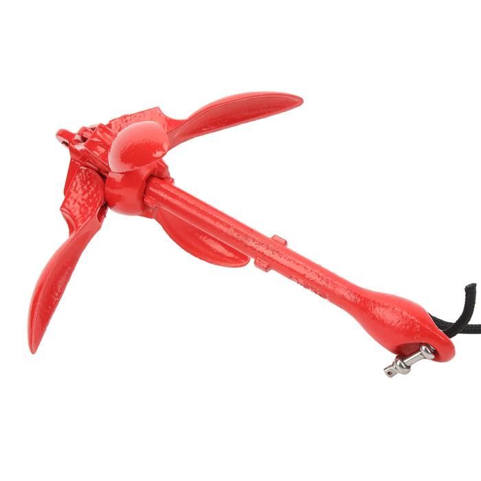 Ancre Kayak Ancre De Bateau Kit D'ancre De Petit Bateau Ancre Fixe Pliable En Acier Au Carbone Ancre De Grappin Pliable En Acier Inoxydable Matériel D'amarrage Série De Bateaux(6kg Ancre Bateau