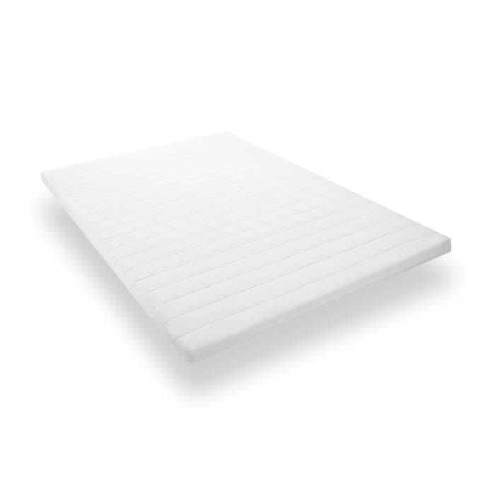 Surmatelas Mémoire De Forme 7 Zones 90x200 Cm - Épaisseur 7 Cm, Design Coquille D’œuf, CertiPUR
