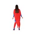 Déguisement Captain Comics Femme XL - ATOSA - Costume Super Héroïne - Combinaison bleue et cape rouge-2