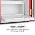 Mini réfrigérateur Klarstein Audrey 37L avec compartiment freezer - design rétro rouge-2