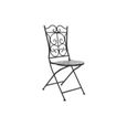 Lot de 2 chaises de jardin en fer forgé - PEGANE - Noir - Extérieur - Dimensions 39x93x50cm-2