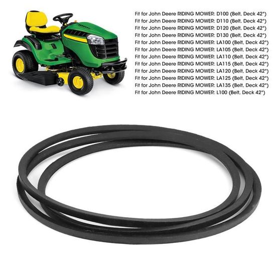 Courroie De Pont Pour Tondeuse John Deere - Remplacement GX20072 - Longueur 264.2cm, Largeur 1.3cm