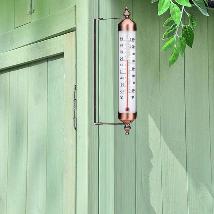 Grand thermomètre d'extérieur 380 mm – Thermomètre de jardin fabriqué au Royaume-Uni pour une utilisation dans le jardin, serre, extérieur, terrasse, soleil