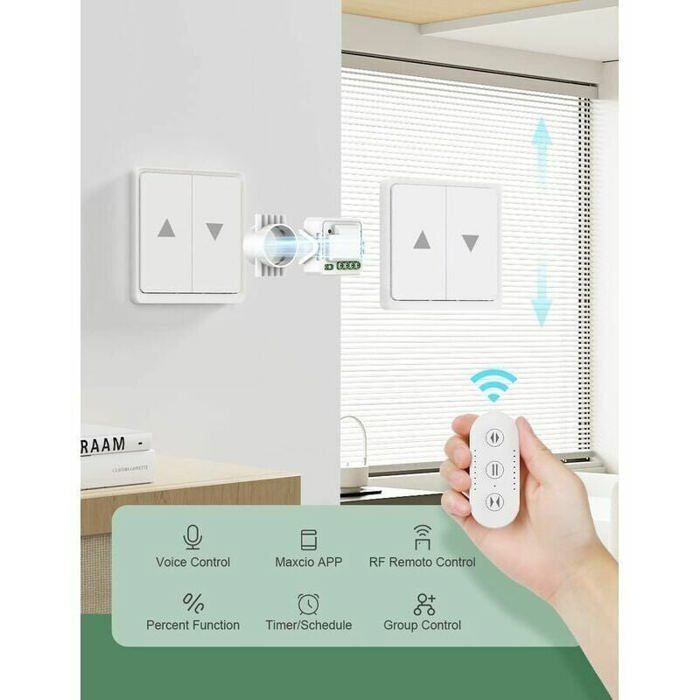 Pack De 2 Modules De Volet Roulant Connecté Yomogi - Télécommande RF Et Application WiFi