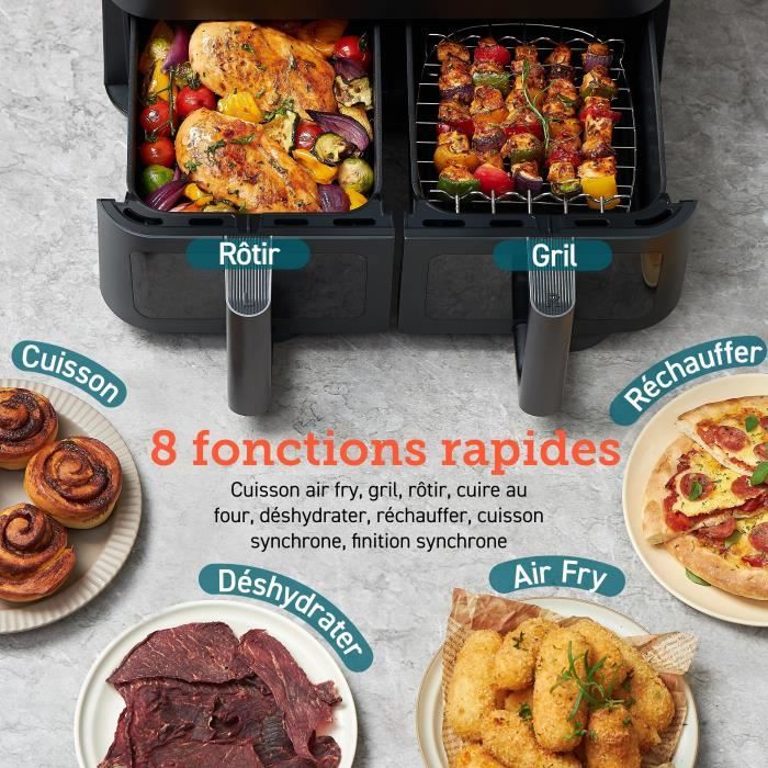 Grille Air Fryer Ninja Support De Iteuse à Air à 3 Couches, Support De Grillades Empilable En Acier Inoxydable, Four à Iteuse à Air, Cuiseur à Vapeur, Gadgets De Cuisine, Outils De Grille Air Fryer Ninja Support De Iteuse à Air à 3 Couches, Support De Grillades Empilable En Acier Inoxydable, Four à Iteuse à Air, Cuiseur à Vapeur, Gadgets De Cuisine, Outils De