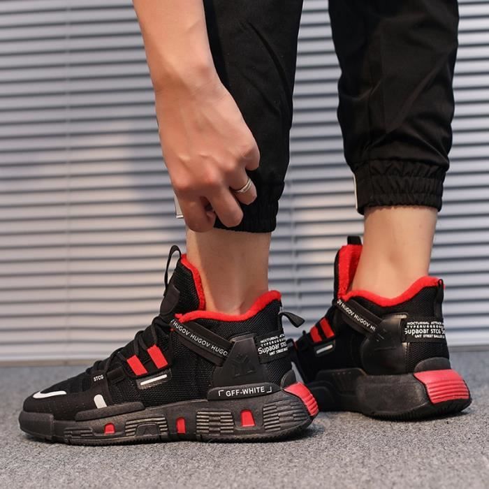 Chaussures de sport - JS - Basket homme - antidérapantes - confortables -  noir