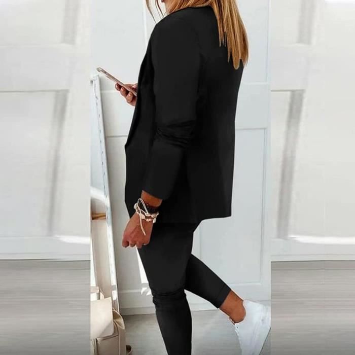 Costume Femme 2 Pièces Elegant - Blazer Et Pantalon Slim Fit Bureau