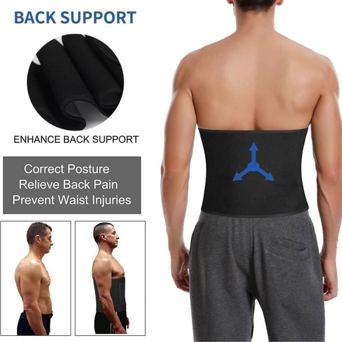 Ceinture Abdominale Homme/Femme - Soutien Dorsal, Velcro Réglable, Pour Musculation, Gym, Rééducation - 4