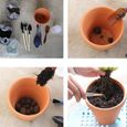 Pot de fleurs en terre cuite rouge avec trou, 10-12-20 pièces, jardinières en argile pour cactus et plantes s-3