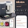 BEABA Babycook smart - connecté - bol en verre 1250 ml - gris anthracite-3
