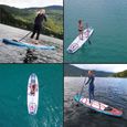 10 Pieds Sup Leash de Planche de Surf TPU Sangle de Cheville Télescopique Spirale,Attache pour Stand Up Paddle Board Kayak-3